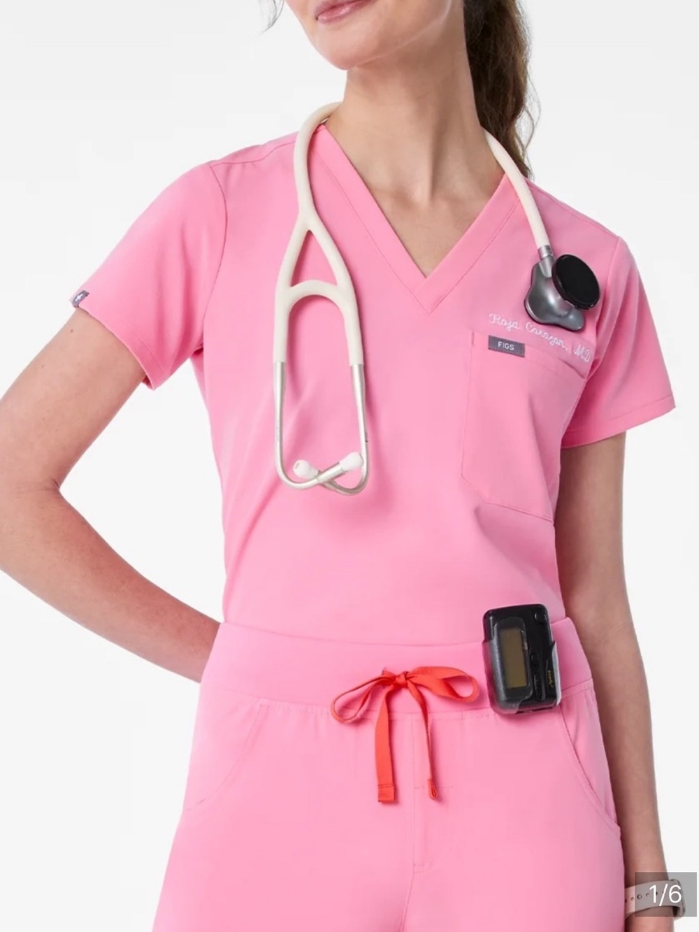 Figs Sunrise Pink Scrub Set - Sm/Sm Petite